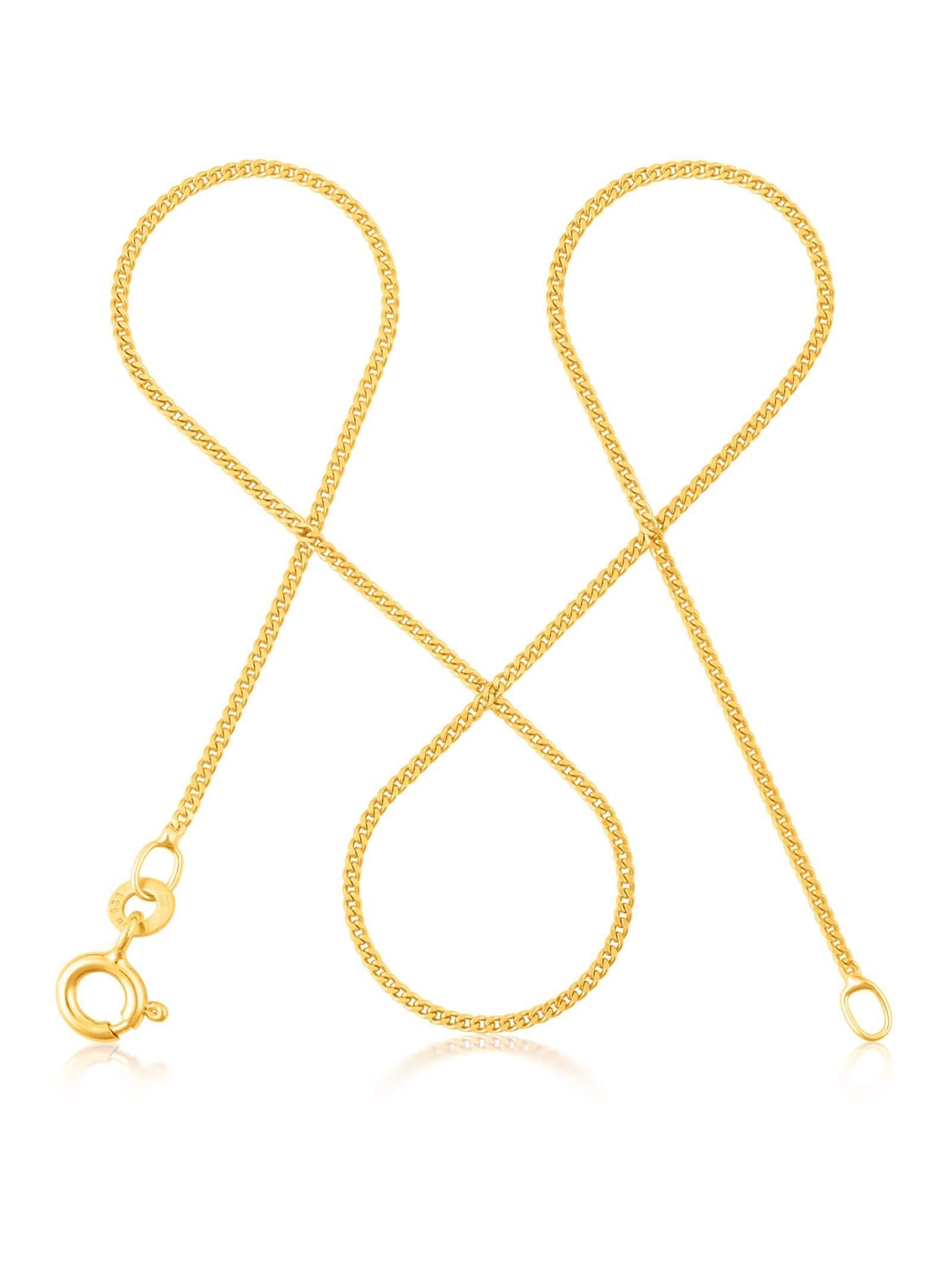 modabilé Goldkette Panzerkette SINCERE flach 1,2mm 333 Gold (8 Karat), Halskette Damen, Damenkette 36cm dezent, 333er Kette, Made in Germany
