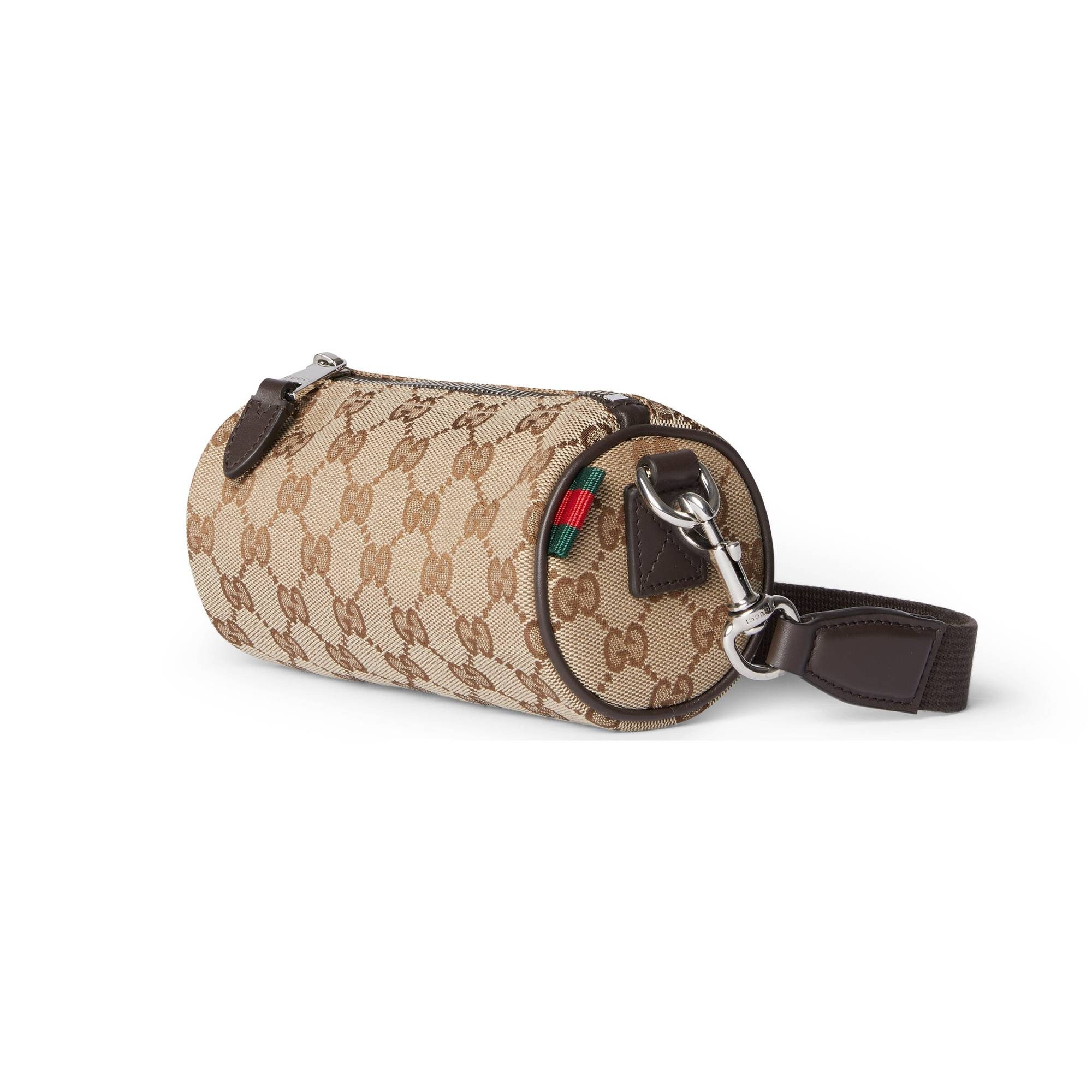 GUCCI Umhängetasche GG Canvas Mini Cylinder Bag