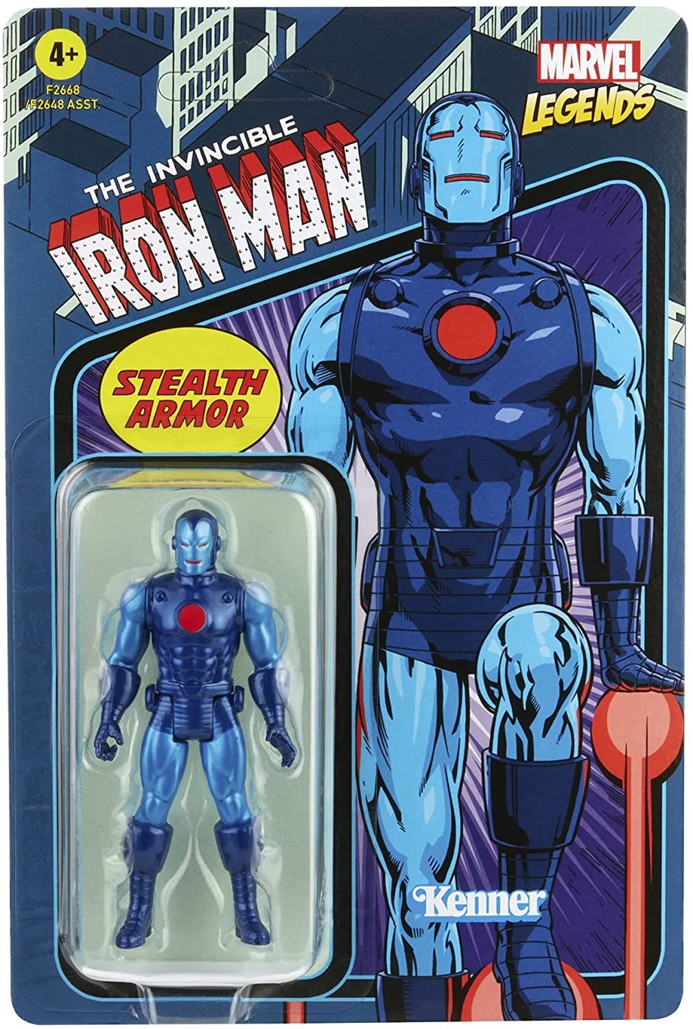 Iron und – Actionfigur Hasbro Retro Armen mit Beinen - beweglichen Marvel Man Stealth - Armor, Legends Actionfigur
