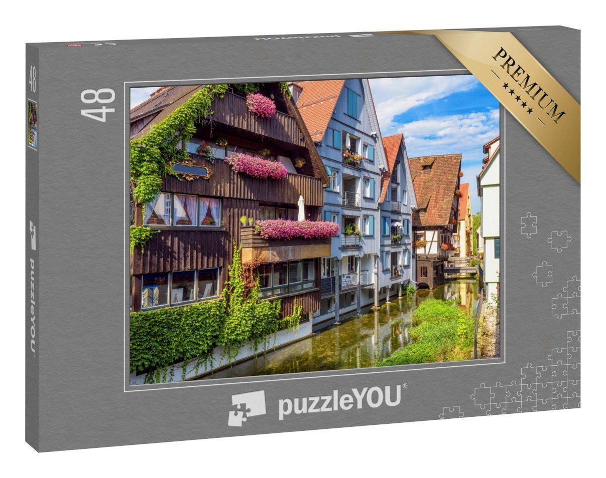puzzleYOU Puzzle Altes Fischerviertel von Ulm, Deutschland, 48 Puzzleteile,  puzzleYOU-Kollektionen Ulm, Regionale Puzzles Deutschland