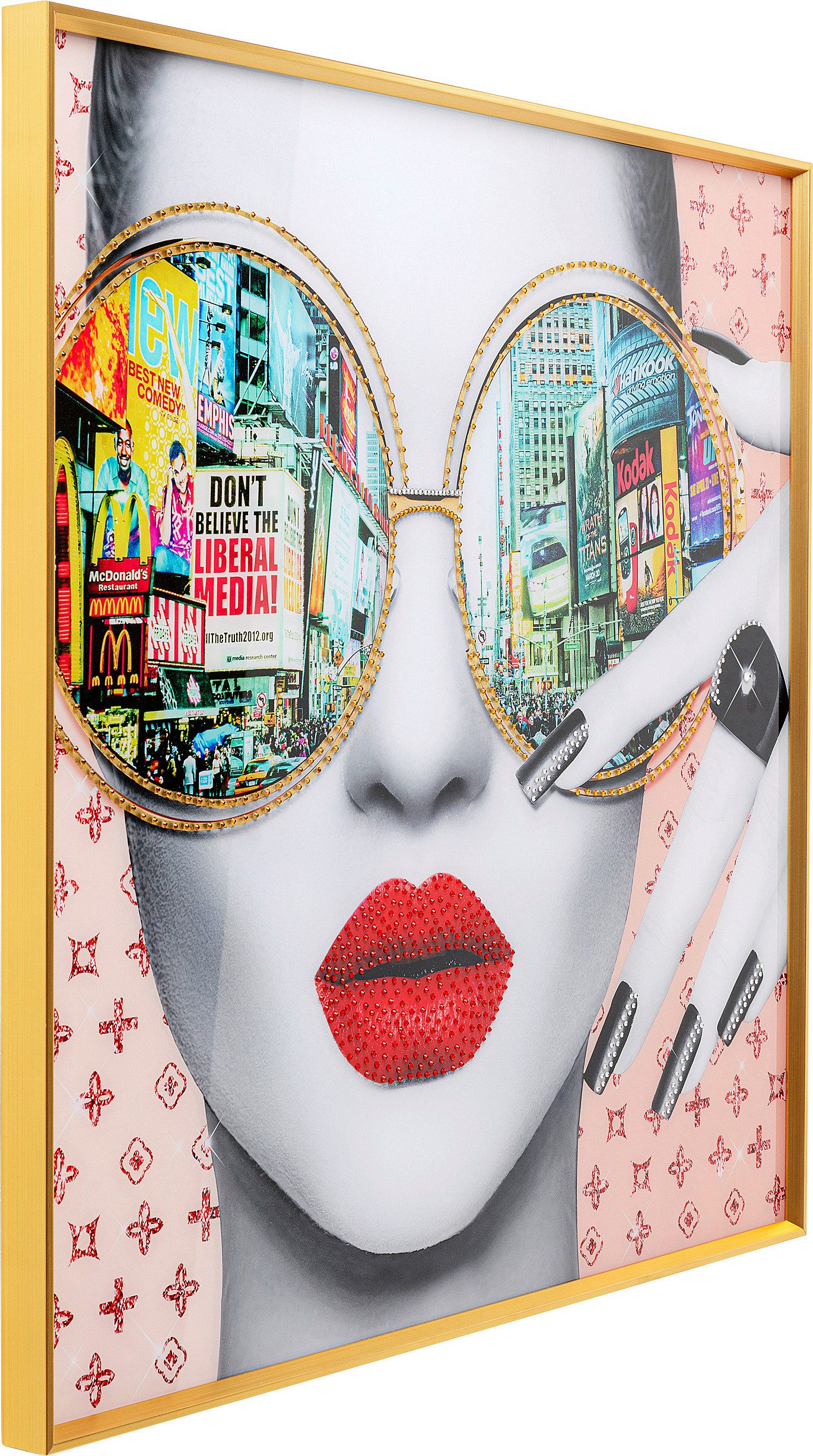 Kare Design Bild mit Rahmen Gerahmtes Bild Times Square View 80x80cm – Bild 2 von 5