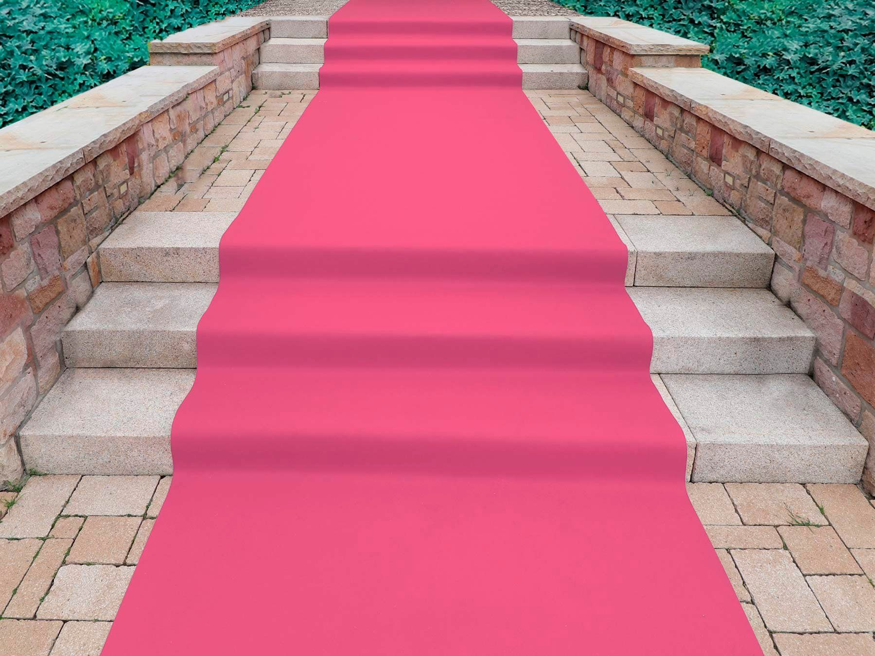 Läufer Eventteppich Höhe: rosa Uni-Farben PODIUM, rechteckig, in Breite Nadelfilz, Textil, Primaflor-Ideen mm, 100 robuster 2,6 cm