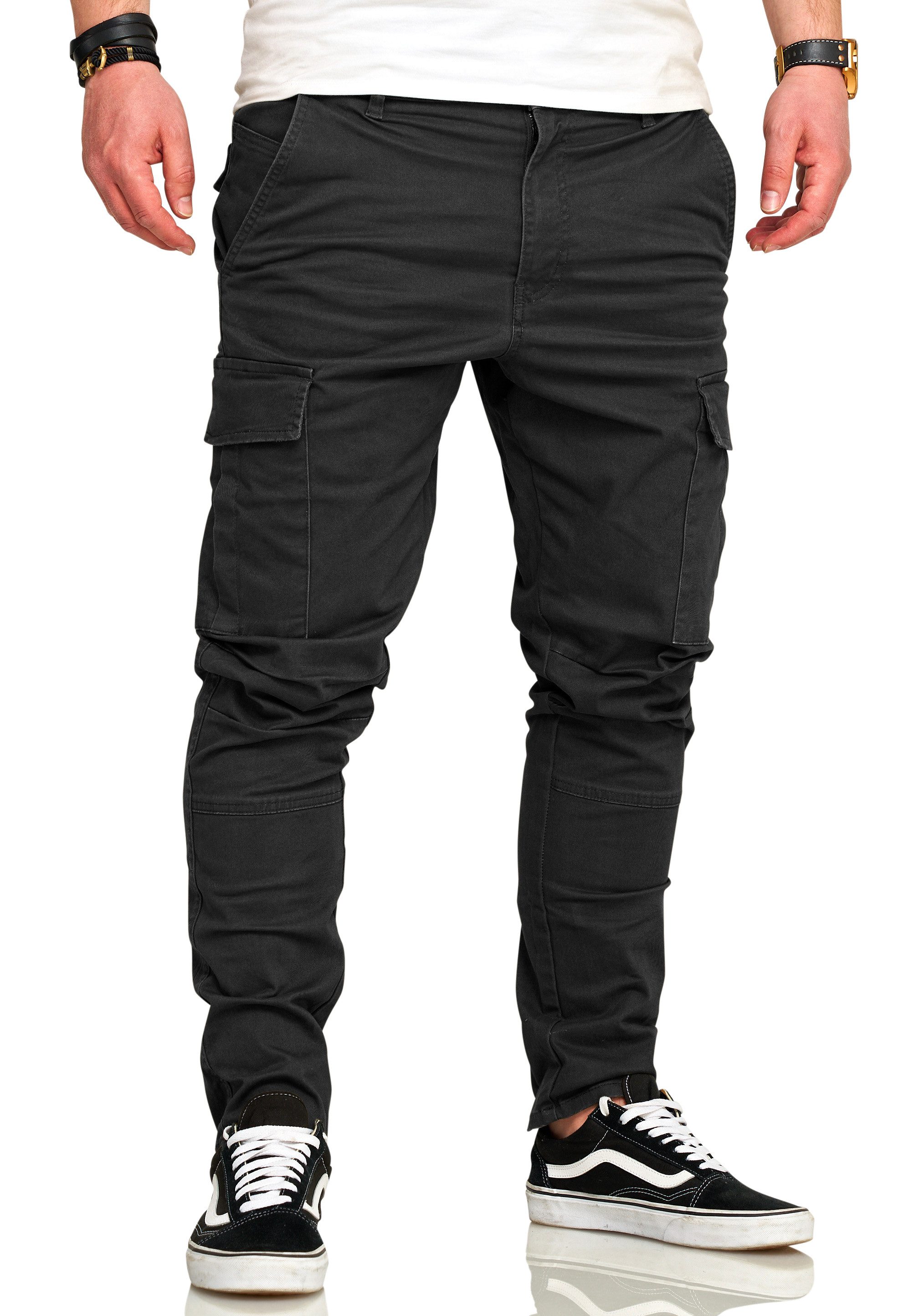 behype Cargohose BHTROJAN Herren Chino Jeans Hose Cargojeans Stoffhose Freizeithose