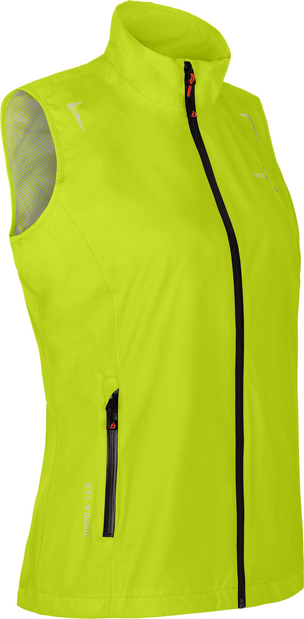 Bergson Regenjacke HELLI Weste Damen Regenweste, Netzfutter, 12000 mm Wassersäule, Normalgrößen, leu