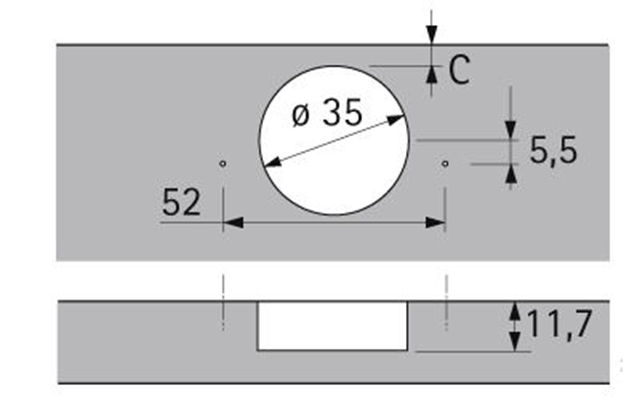 Schließautomatik Möbelbeschlag Topfband Scharniere Topfscharniere Hettich St) (2 Aufklipstechnik