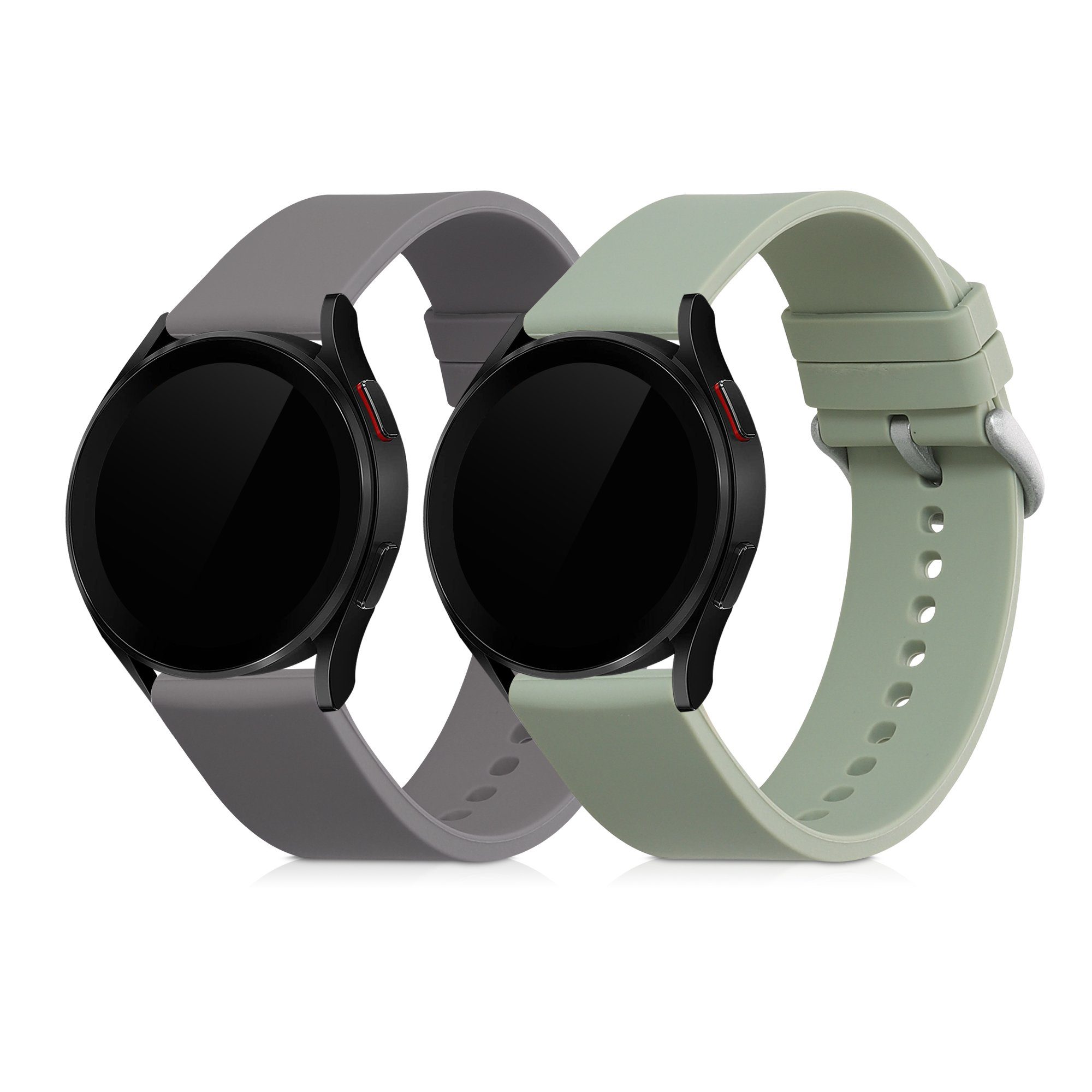 kwmobile Uhrenarmband Samsung Watch Silikon TPU (40mm), 4 Set Sportarmband Galaxy Fitnesstracker Armband für 2x