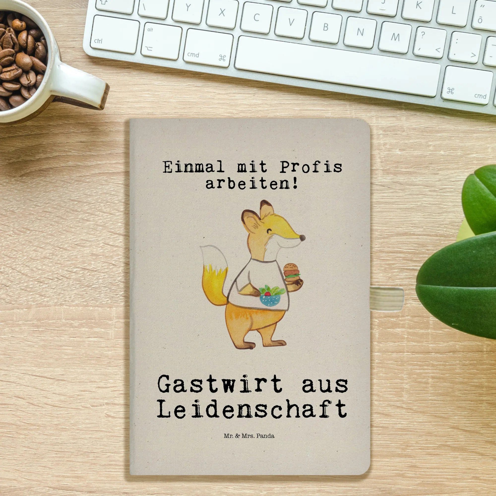 Thumbnail - Mr. & Mrs. Panda Notizbuch Gastwirt Leidenschaft - Transparent - Geschenk, Eröffnung, Bartender, Mr. & Mrs. Panda, Inspi...