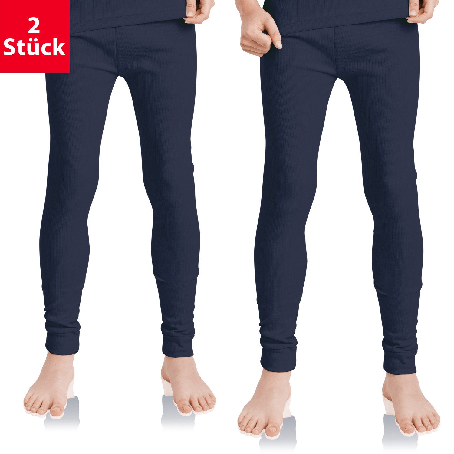 celodoro Thermounterhose 2er Pack Lange Kinder Thermo Unterhose Winter Unterwäsche