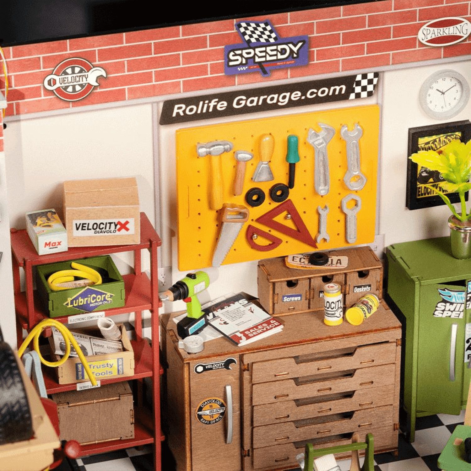 Robotime 3D-Puzzle Garage Workshop ? Werkstatt Miniaturhaus, 220 Puzzleteile