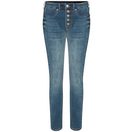 LASCANA High-waist-Jeans mit sichtbarer Knopfleiste und Stretch-Anteil, Skinny, High Waist