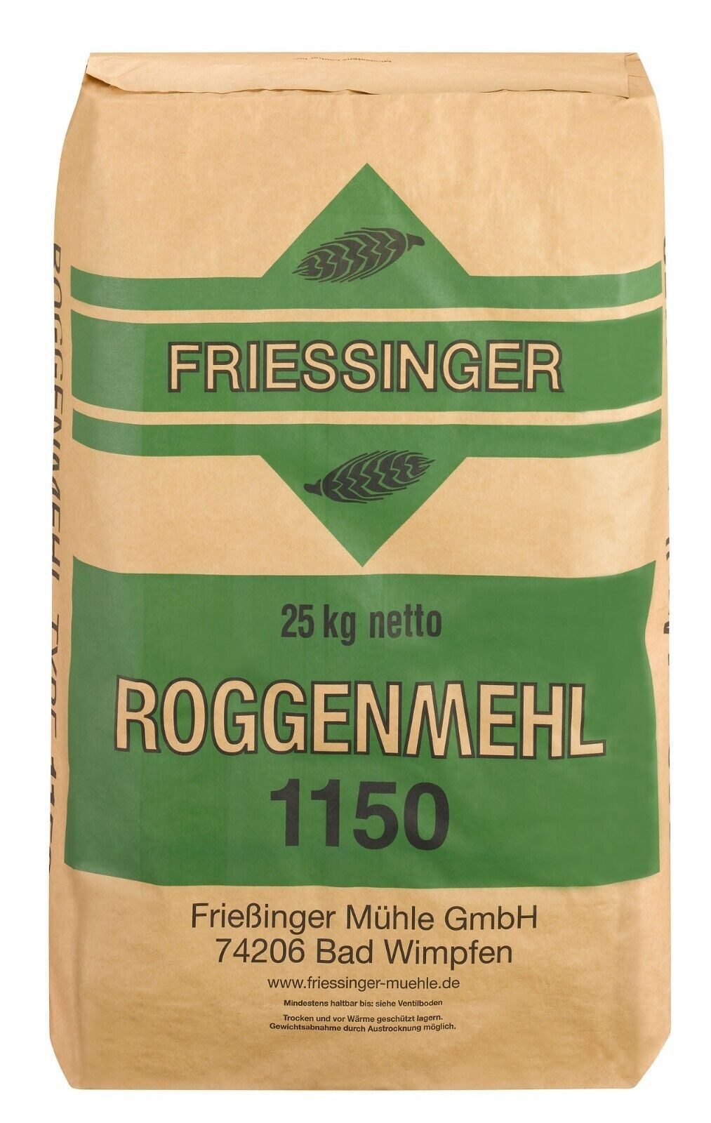 Bielmeier Mehl Roggenmehl T1150 25kg Friessinger, 1 x 25000 g, Das Getreide stammt von Landwirten aus der Region (B221008-25)