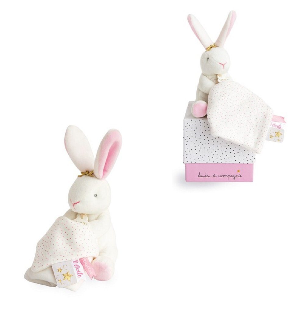 [Großer Verkauf! ] Doudou Et Schmusetuch Geschenkbox Hase Rosa Hase Compagnie in