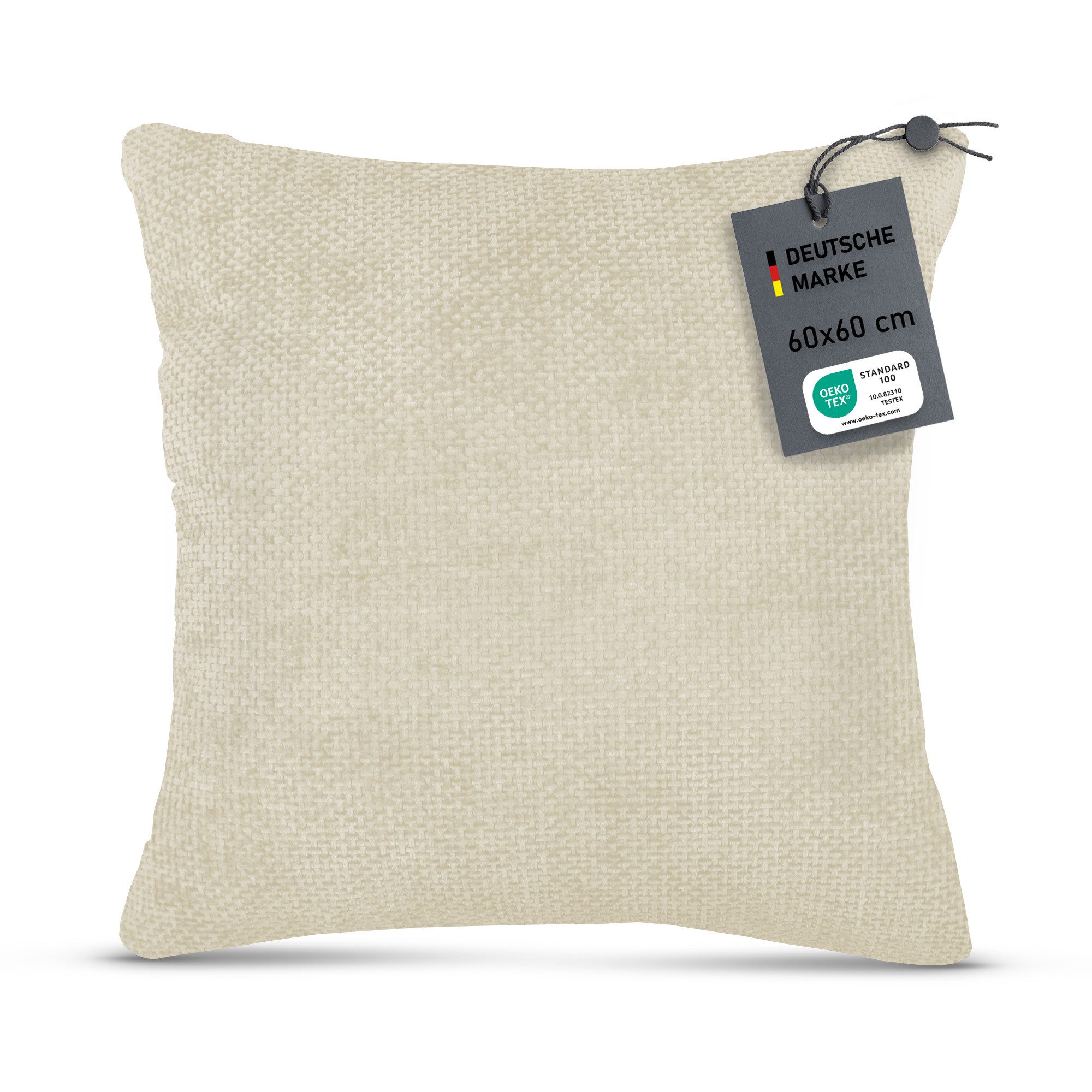 Bestlivings Kissenhüllen Chenille Cross, 60x60cm, verdeckter Reißverschluss günstig online kaufen