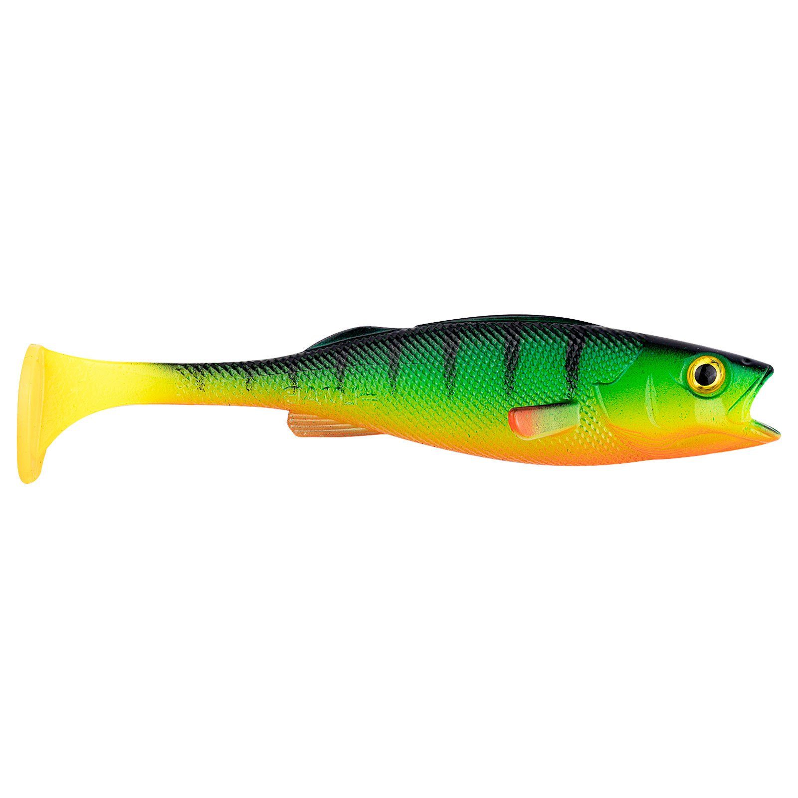 LMAB Kunstköder, LMAB Köfi Perch Shad 18cm Firetiger Big Bait Gummifisch