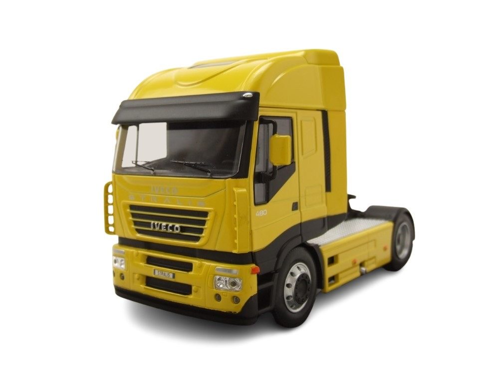ixo Models Modellauto Iveco Stralis Zugmaschine 2002 gelb, Maßstab 1:43