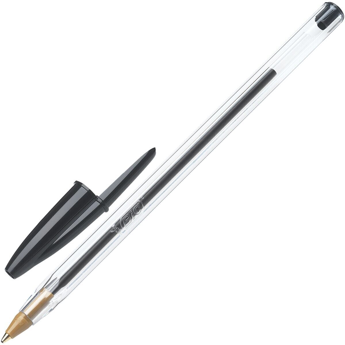 BIC Kugelschreiber Cristal Original, (10-tlg), Strichstärke: 0,4 mm, mit Kappe