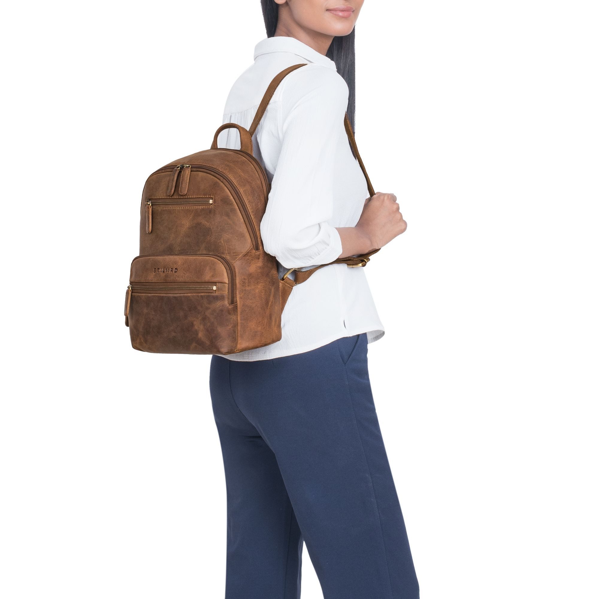 STILORD Cityrucksack "Maja" eleganter Damen Leder-Rucksack günstig online kaufen