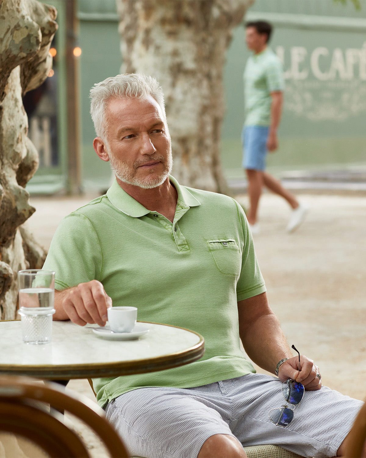 Hajo Poloshirt Jacquard-Poloshirt in Popcorn-Struktur