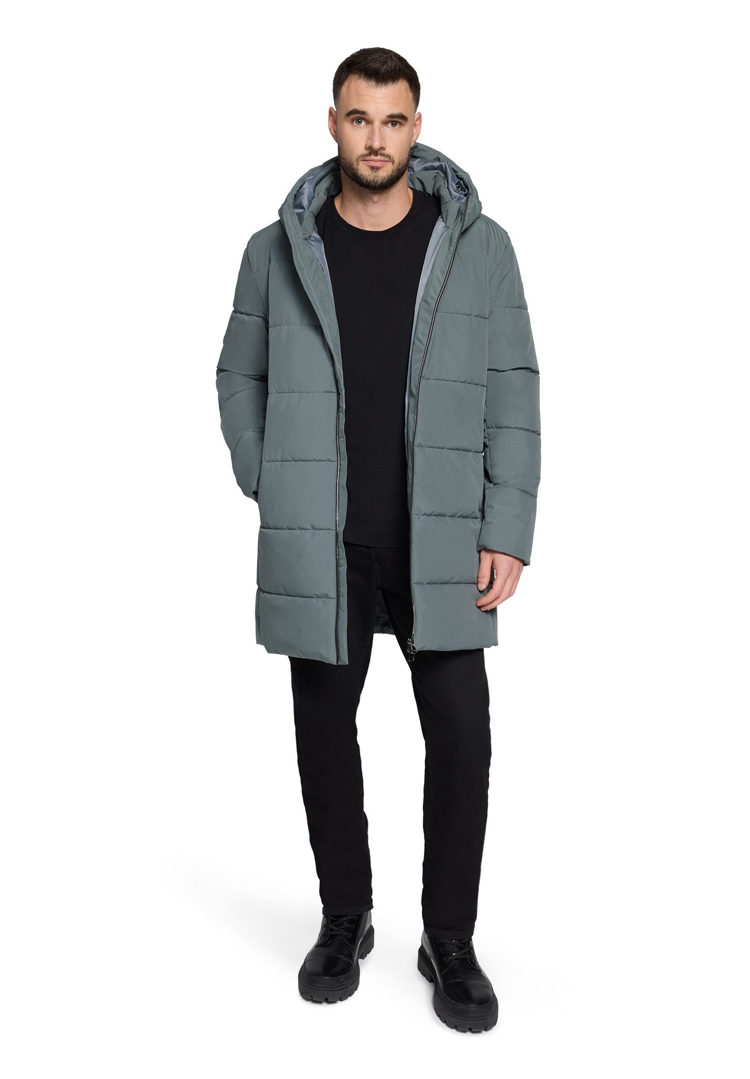 VOICE Outdoorjacke Herren Winterjacke Wintermantel mit Kapuze