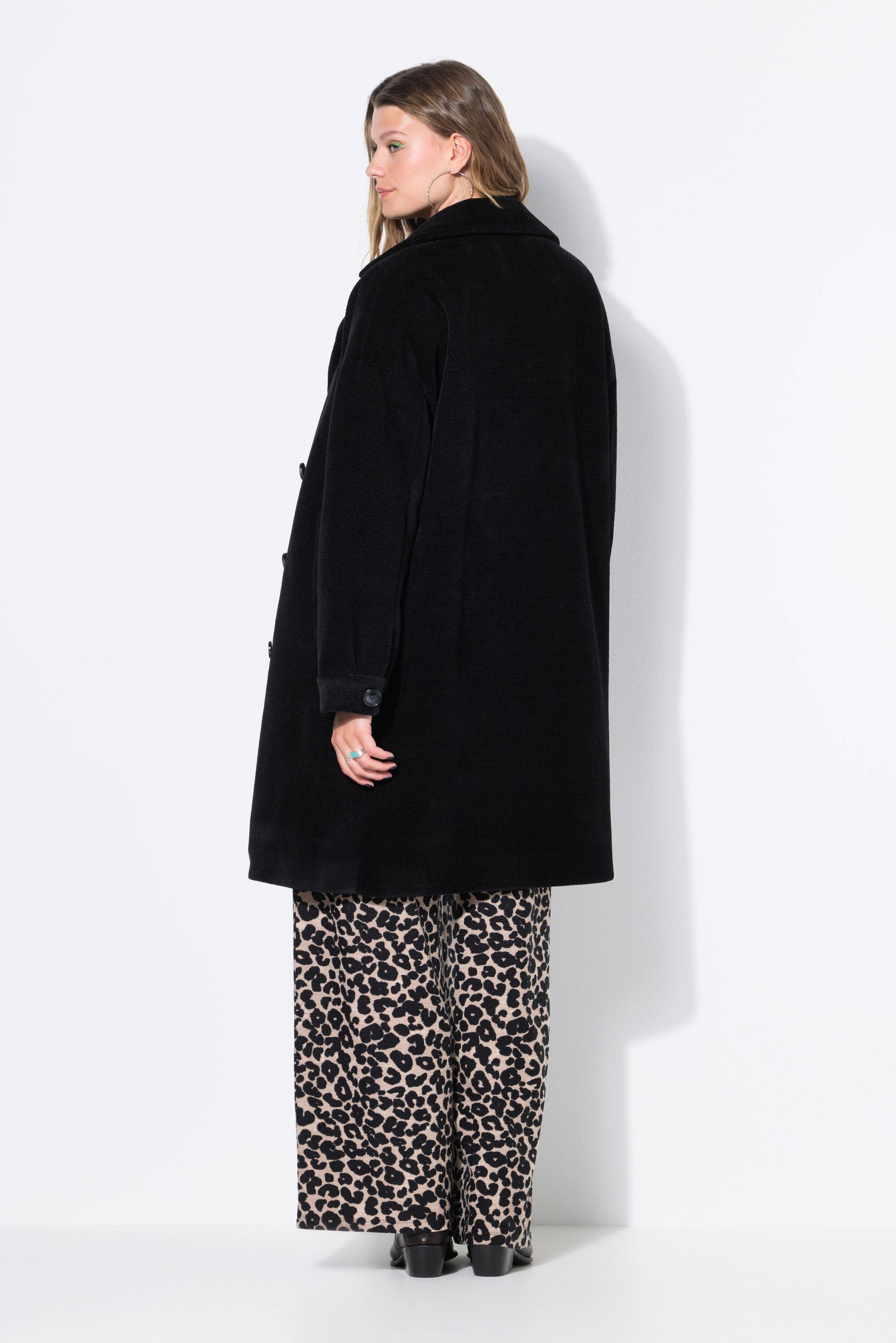 Studio Untold Wintermantel Mantel oversized Doppelreiher Reverskragen