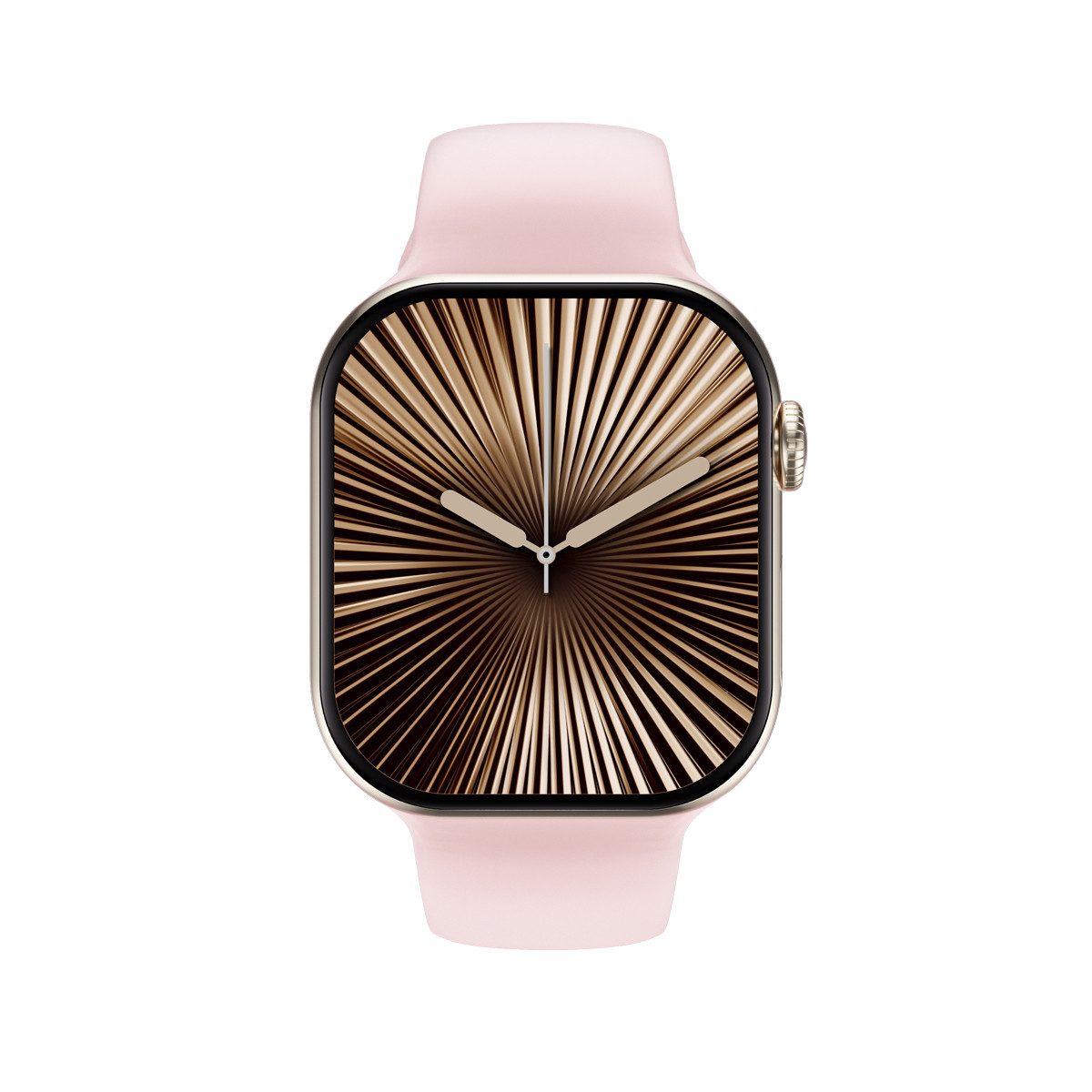 Platinet PSMART10 Smartwatch (4,7 cm/1,85 Zoll), AMOLED Display mit Gesundheitsfunktionen und langer Akkulaufzeit Rosegold