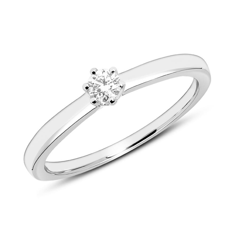 Unique Goldring Ring 585er Weißgold Dia...