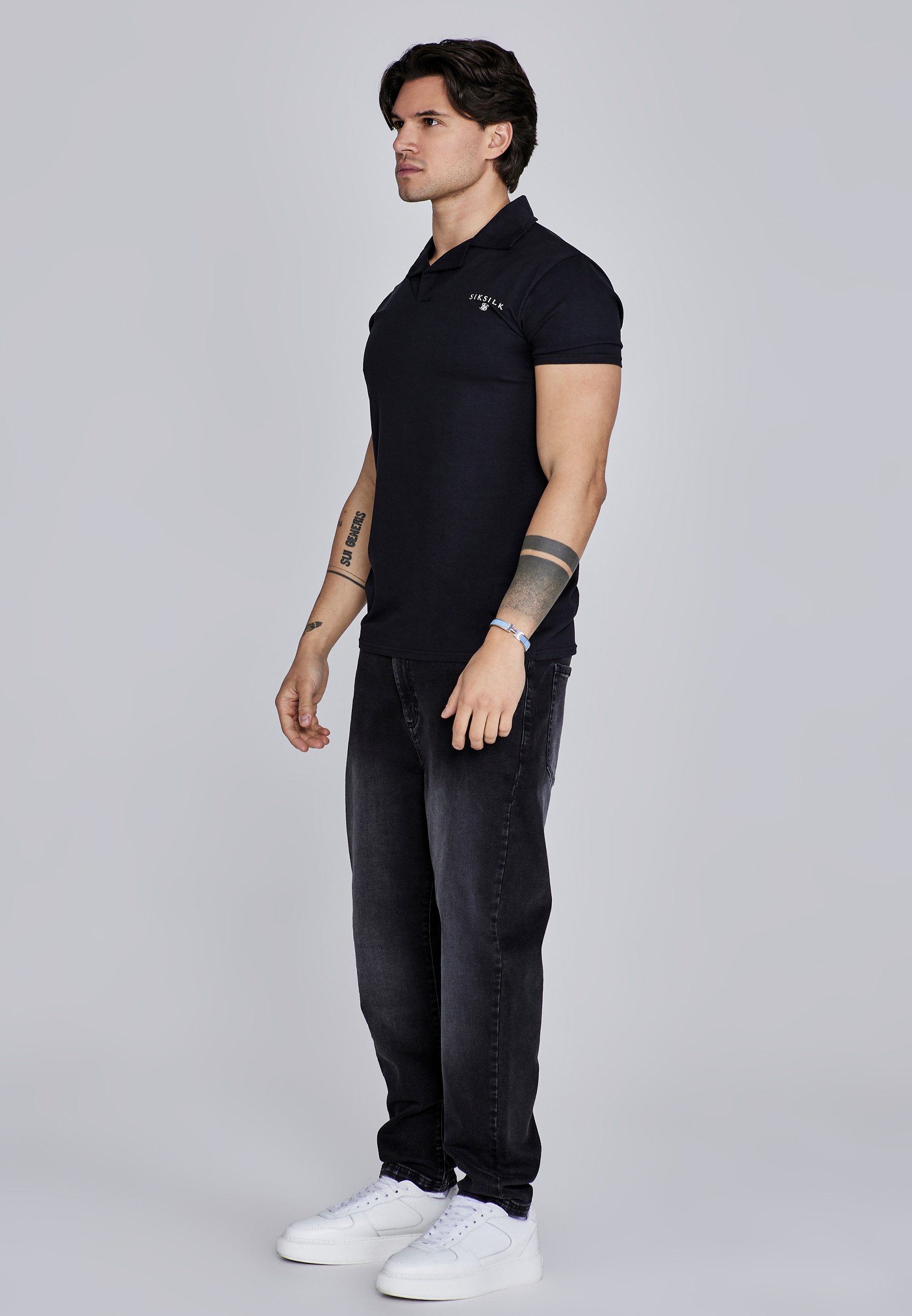 Siksilk T-Shirt SikSilk Herren Revere Polo T-Shirt