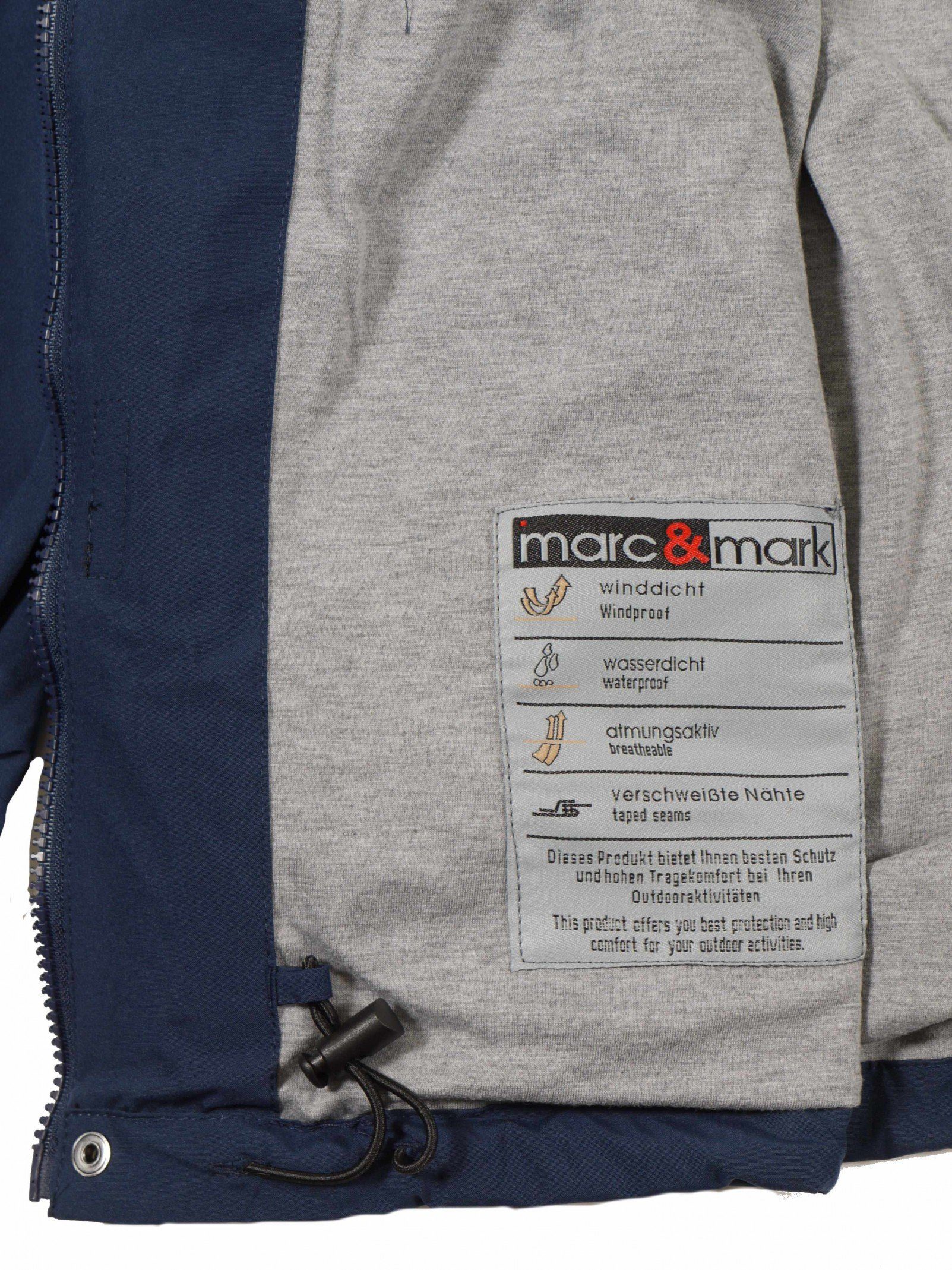 marc & mark Regenjacke Funktions Regenjacke in Herrenübergröße bis 12XL, blau