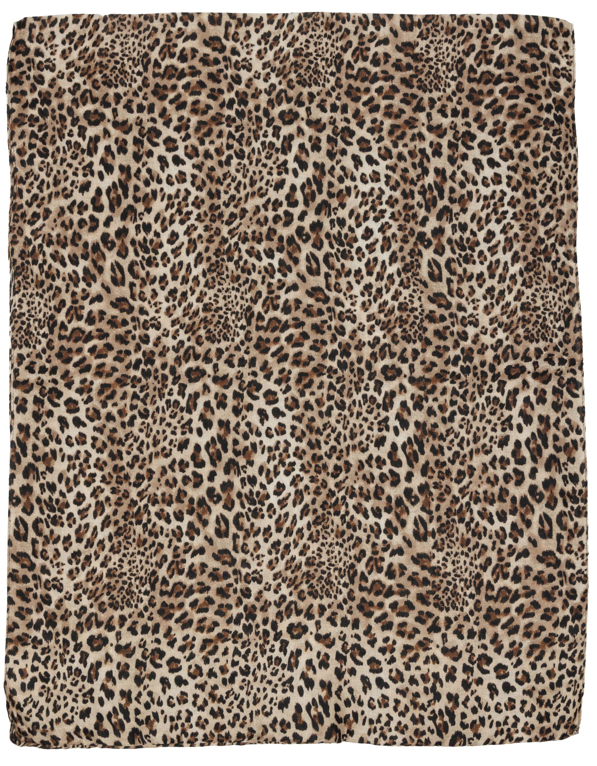 Caspar Loop Leichter Damen Schal weiches Halstuch Leo Muster Animal Print - günstig online kaufen