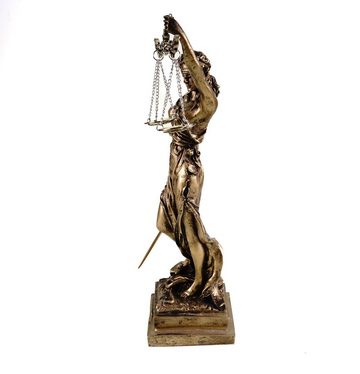 Kremers Schatzkiste Dekofigur XL Dekofigur Justitia Göttin der Gerechtigkeit 32cm Figur goldfarben