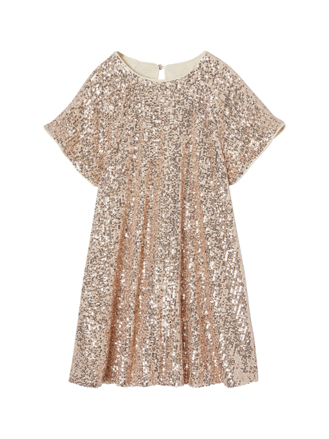 vertbaudet Minikleid Mädchen Festkleid mit Pailletten