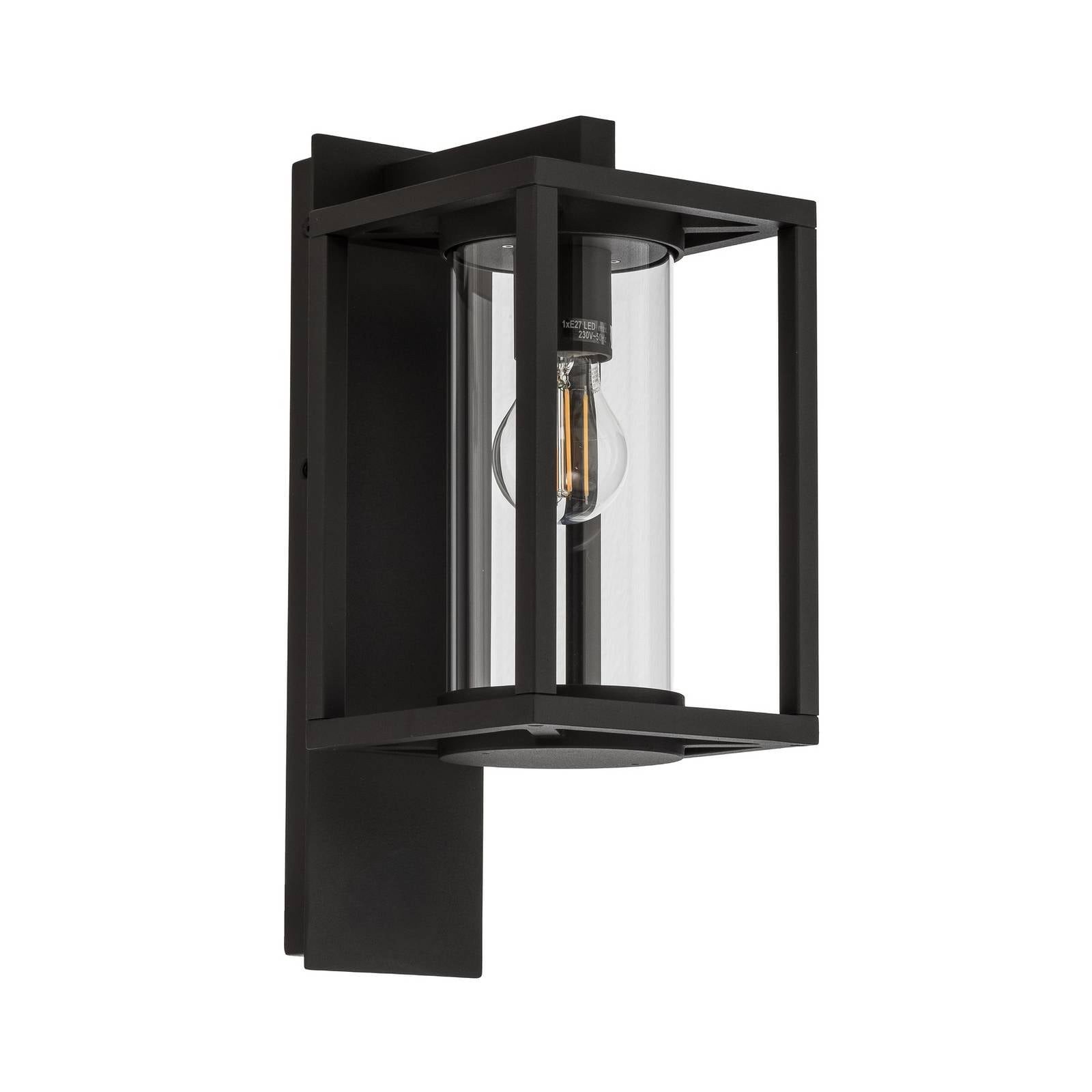 Lucande Außen-Wandleuchte Ferda, Metall, Schwarz IP44, 1 x 15 W LED