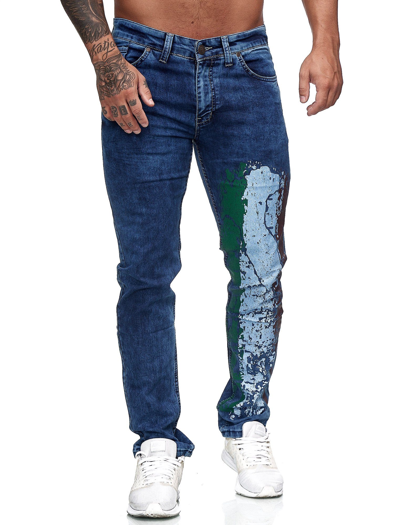 Slim Männer Italy Designerjeans JK3000 John Fit Herren Kayna Hose Blue Denim Freizeit 3131 (Jeanshose Skinny Bootcut, Regular-fit-Jeans Fitness Designerjeans 1-tlg) Jeans Casual