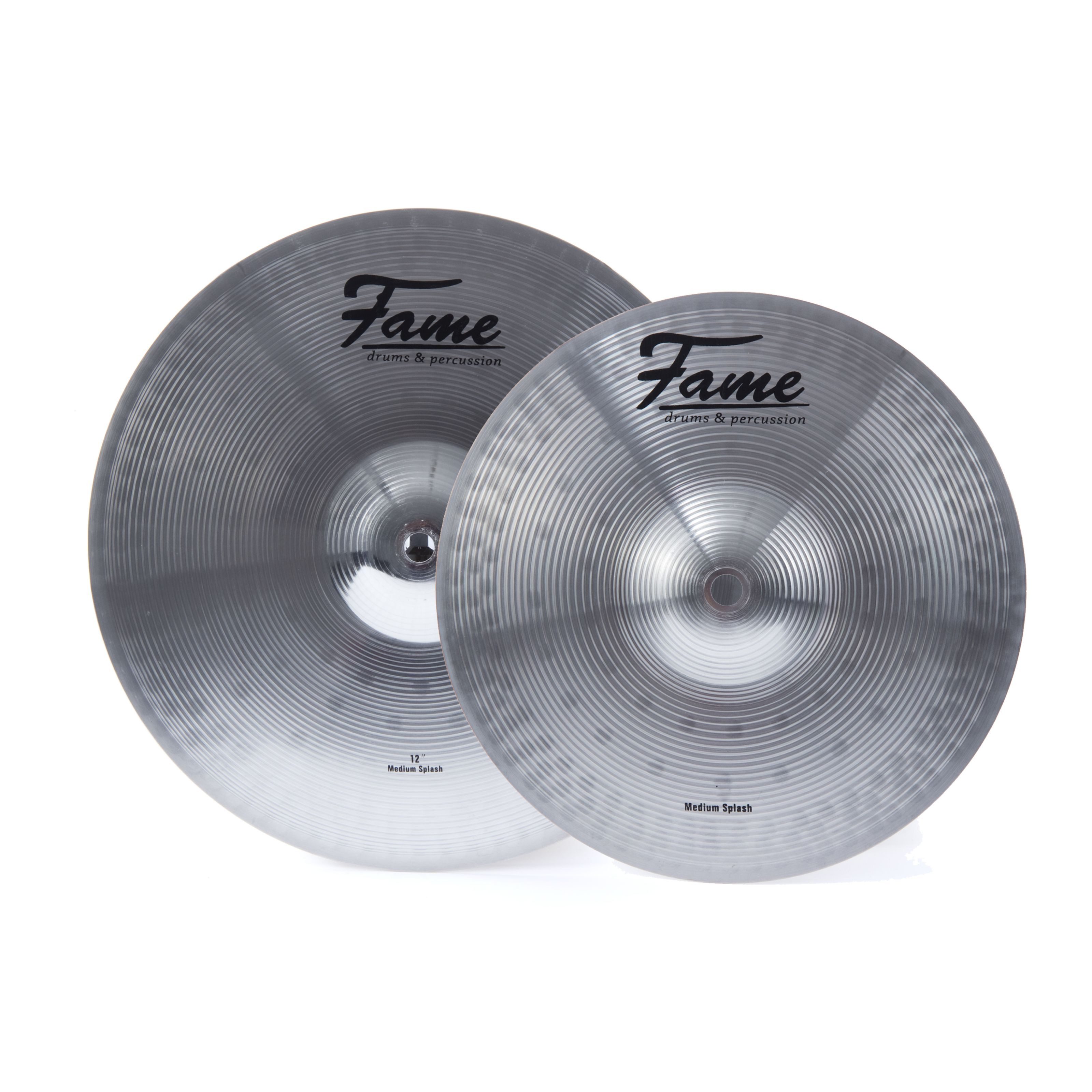 FAME Becken,Beckenset Reflex Splash II 12" 10" Splash Becken Messing Handgehämmertes Design Perfekt für Schlagzeuger, Cymbals, Cymbal Sets, Beckenset, Reflex Splash II, 12" & 10" Splash Becken