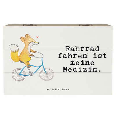 Mr. & Mrs. Panda Dekokiste Fuchs Fahrrad fahren Medizin - Weiß - Geschenk, Radeln, Trekking, Eri (1 St)