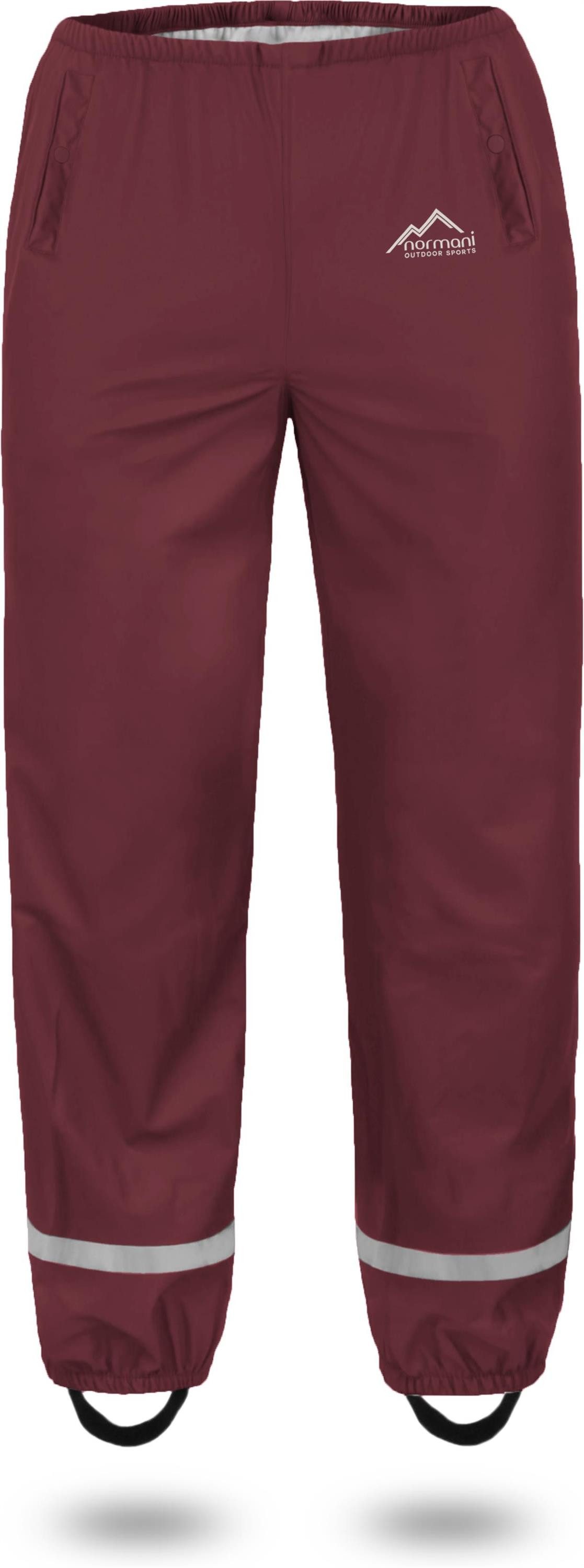 normani Regenhose Kinder Regenhose York Jungen und Mädchen - Wind- und wasserdichte Regenhose mit Reflektoren