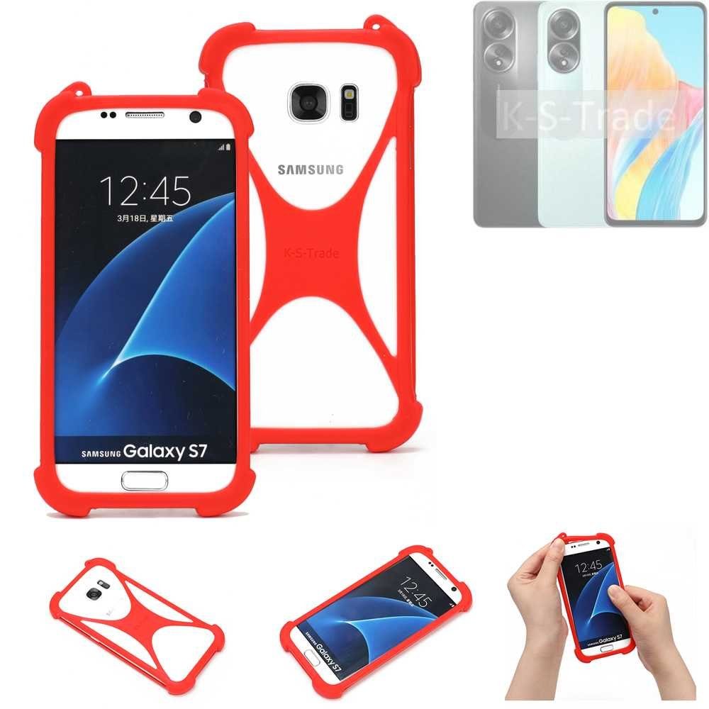 K-S-Trade Handyhülle für Oppo A58 4G, Handy-Hülle Schutz-Hülle Bumper Silikon Schutz Hülle Cover Case