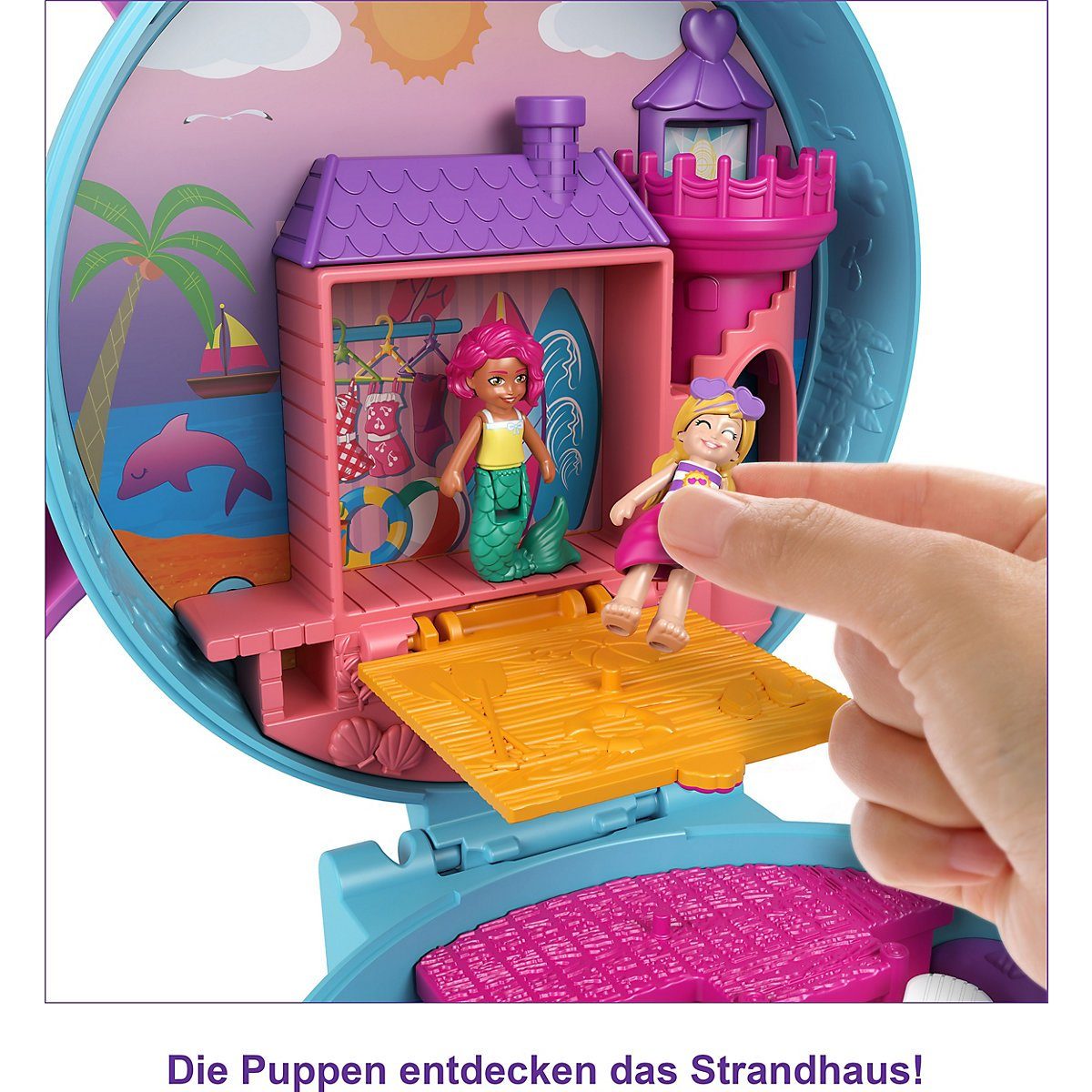 Mattel® Spielfigur »Polly Pocket Delfinstrand Schatulle« online kaufen |  OTTO