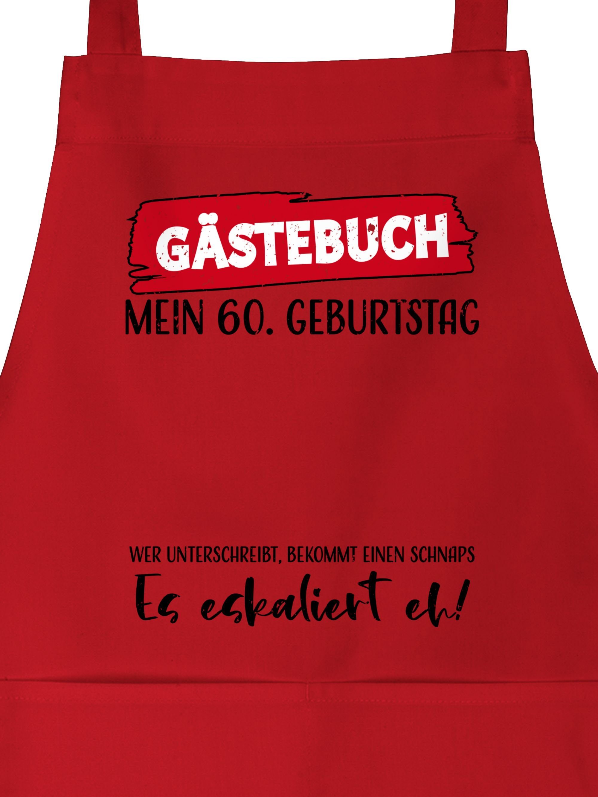 Shirtracer Kochschürze Gästebuch 60. Geburtstag, (1tlg), 60