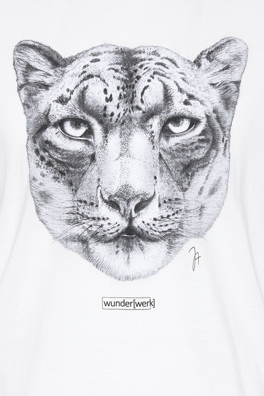 white snow Tee 102 Rundhalsshirt off wunderwerk - male leopard