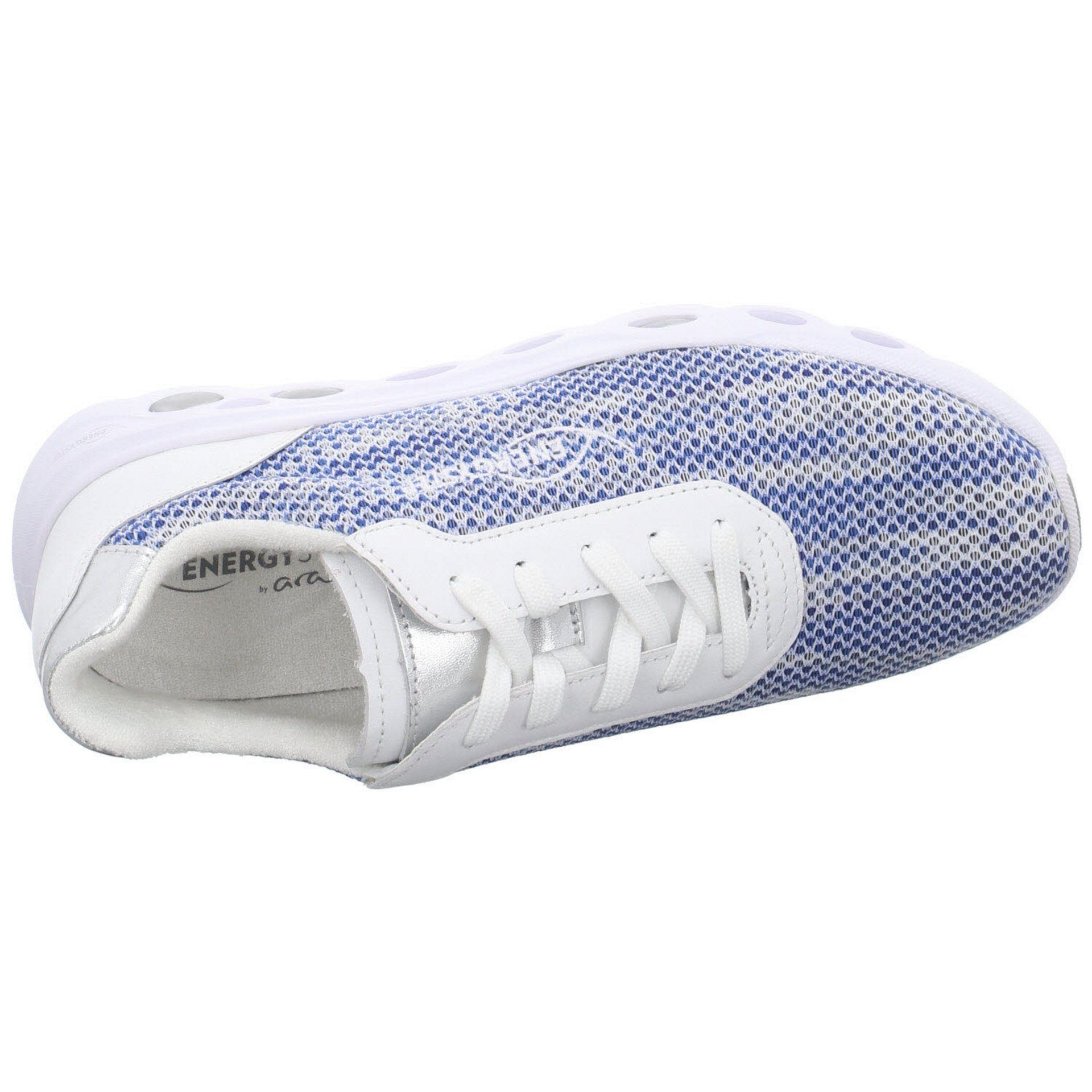 Damen Ara Sneaker Schnürschuh Malibu Synthetikkombination Schuhe Sneaker weiß