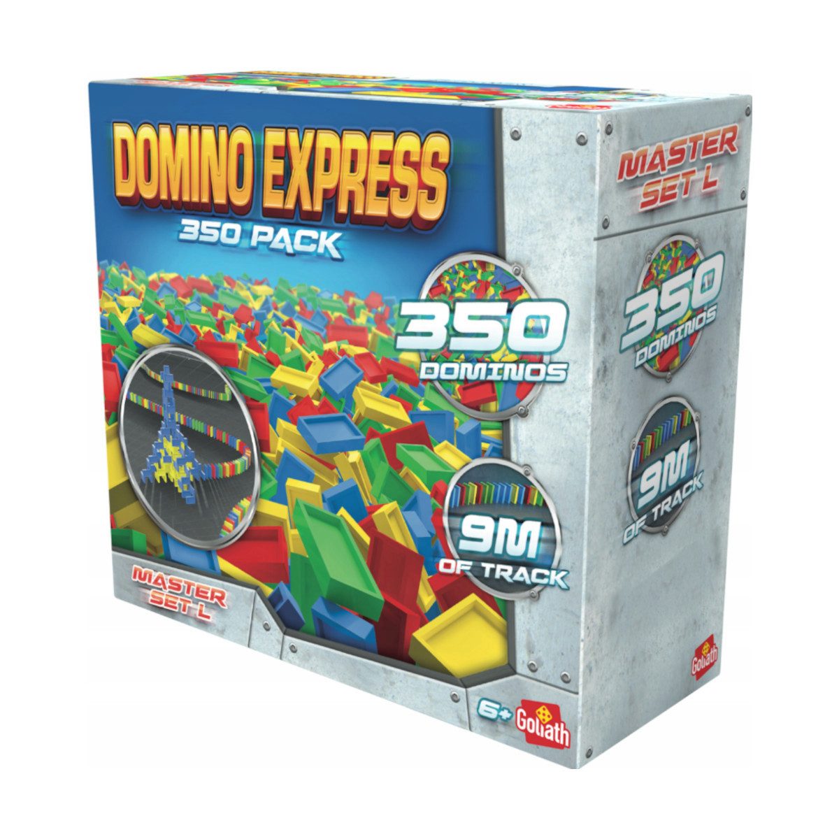 Goliath® Spiel Domino Express - Master Set L (350 Teile), ermöglicht eine bis zu 9 Meter lange Strecke