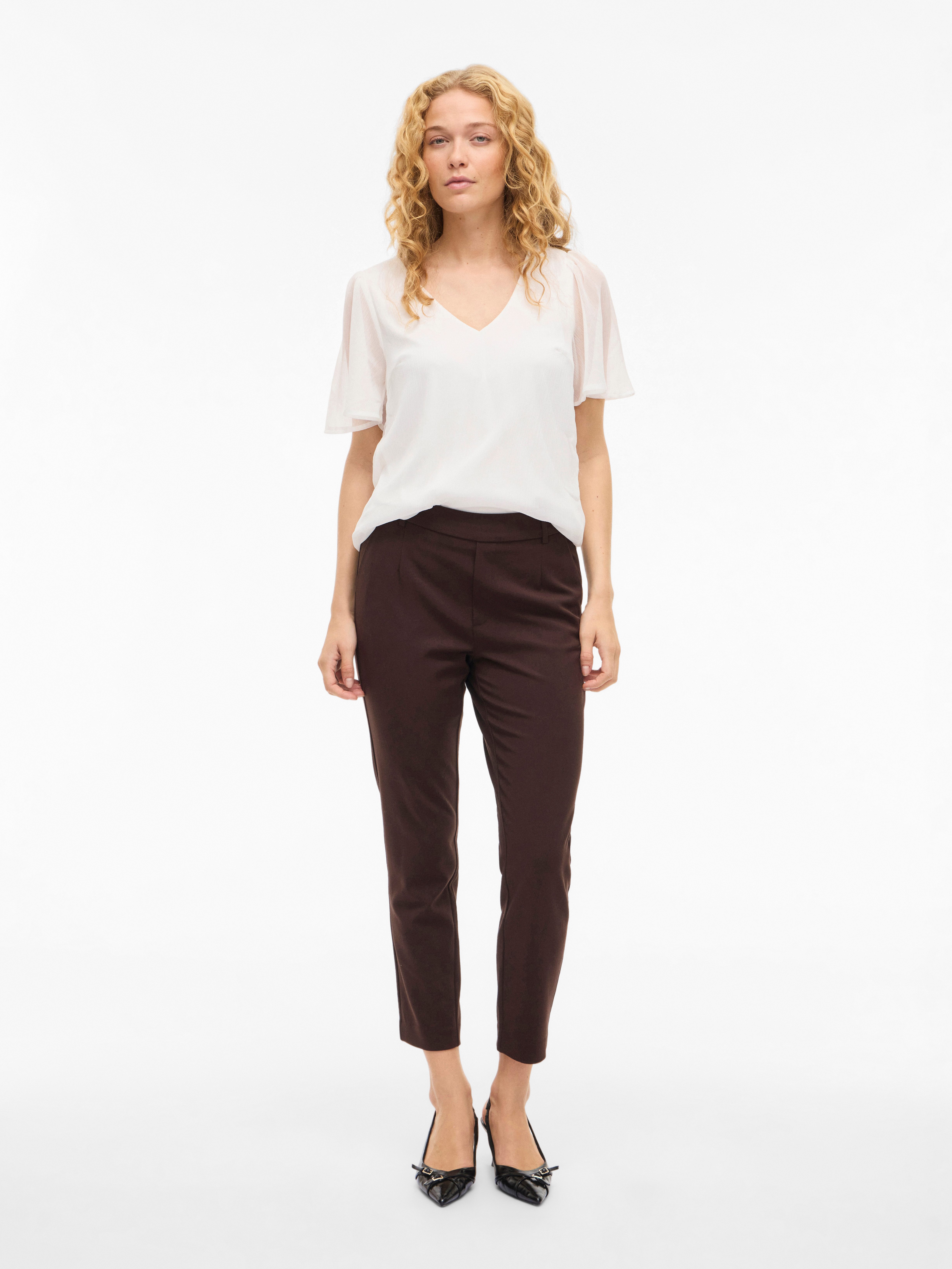 Vila T-Shirt VIFALIA V-NECK S/S TOP - NOOS – Bild 4 von 5