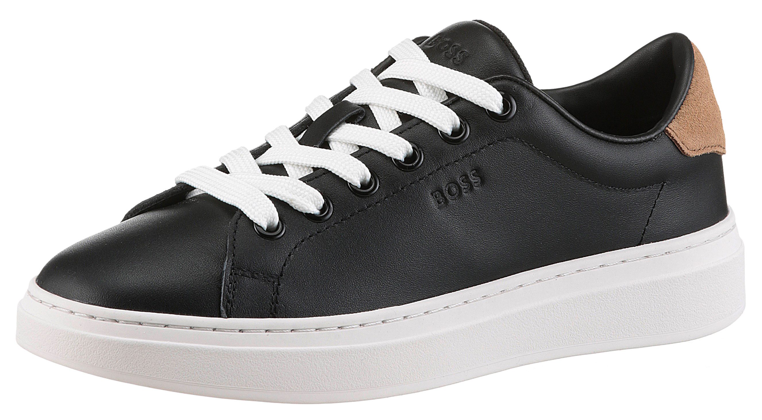 BOSS Kieran Tenn Sneaker, Schnürschuh, Freizeitschuh, Halbschuh mit weißer günstig online kaufen