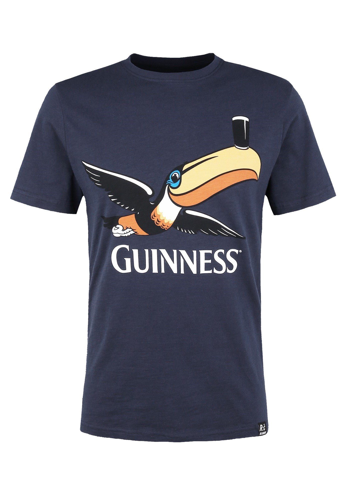 Recovered T-Shirt zertifizierte Navy Bio-Baumwolle Guinness Toucan GOTS