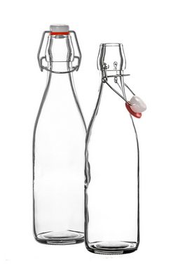 BigDean Isolierflasche Glasflasche 500ml Bügelverschluss Milchflasche Saftflasche ölflasche