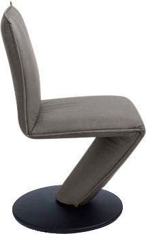 Wohnen in & Metall Drehteller schwarz Drehstuhl Struktur Stuhl mit Sitzschale, K+W Drive, Komfort federnder