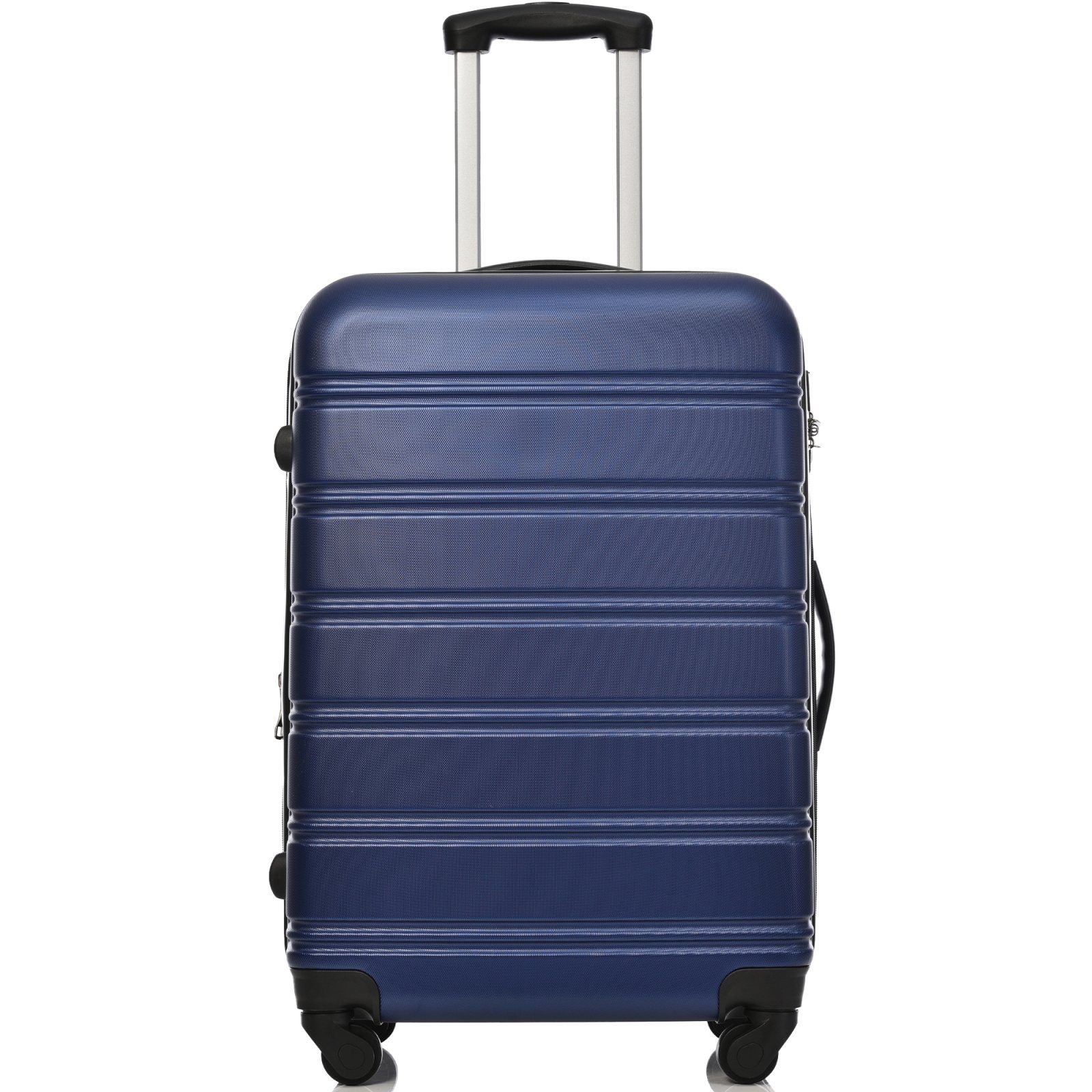 SEEZSSA Koffer Rollkoffer mit Handgepäck 4 Rolle aus ABS-Material, , Rollkoffer 65x44.5x27.5cm dunkelblau
