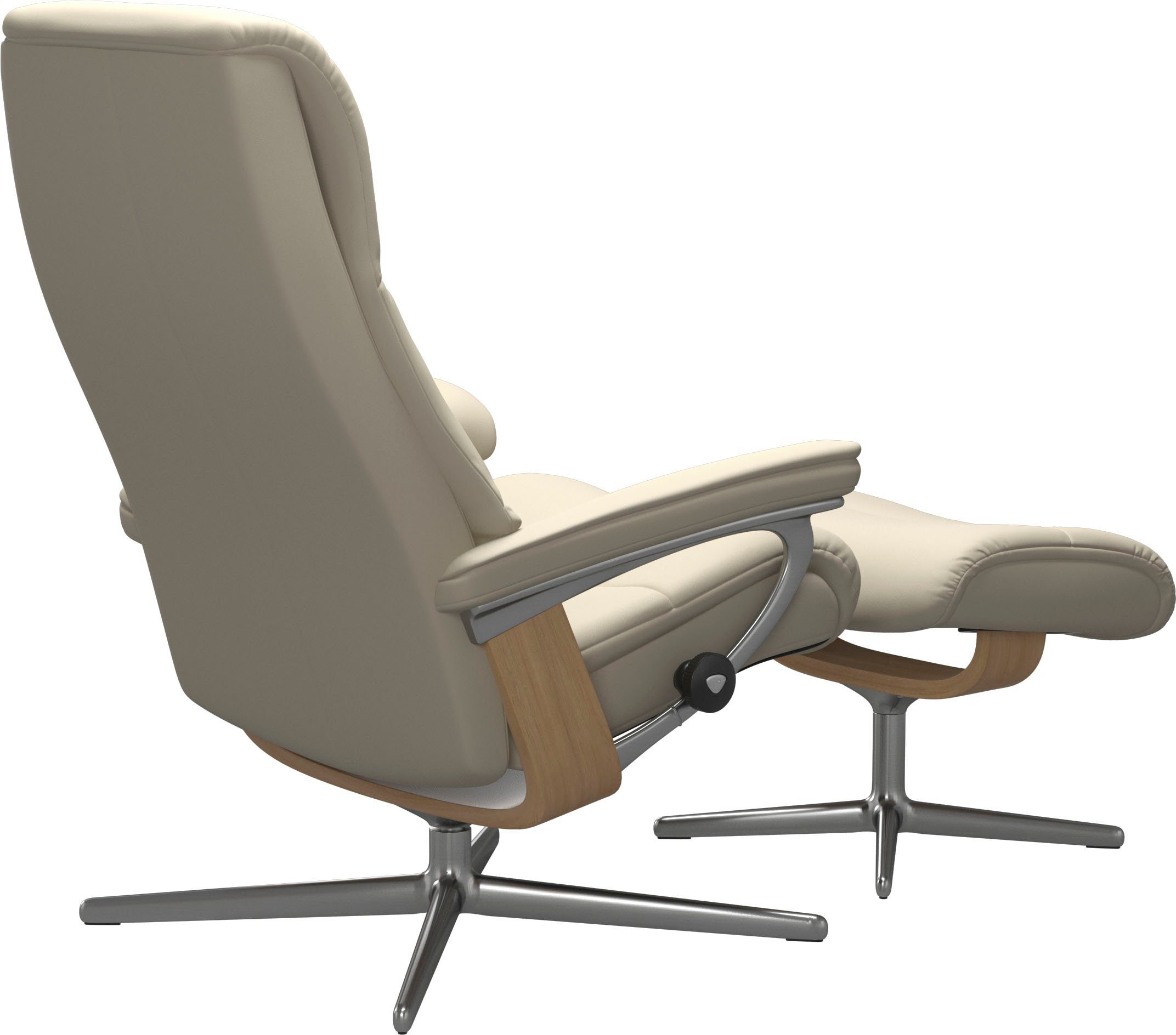 Stressless® Fußhocker View, mit Cross Base, Größe S, M & L, Holzakzent Eiche