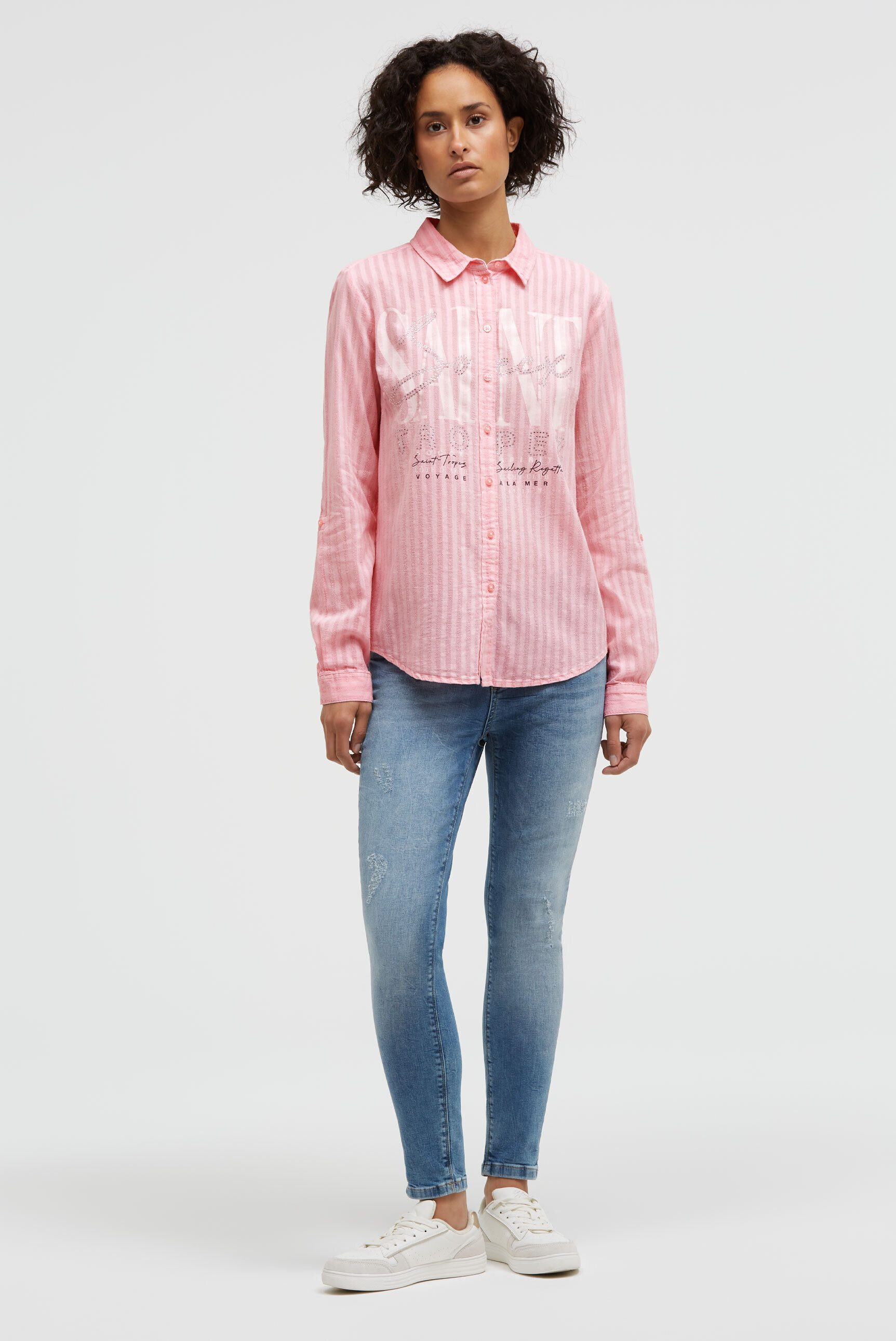 SOCCX Langarmbluse aus Baumwolle